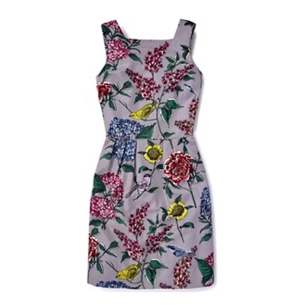 Boden Spring Floral Bird Dress